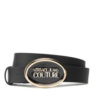SOLD❗️NEW VERSACE JEANS COUTURE Black Logo Buckle Belt (X-LARGE)